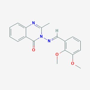 molecular formula C18H17N3O3 B5578166 3-[(2,3-dimethoxybenzylidene)amino]-2-methyl-4(3H)-quinazolinone 