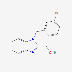 molecular formula C15H13BrN2O B5578168 [1-(3-溴苯甲基)-1H-苯并咪唑-2-基]甲醇 