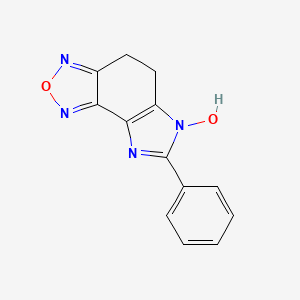 molecular formula C13H10N4O2 B5578264 7-phenyl-4,5-dihydro-6H-imidazo[4,5-e][2,1,3]benzoxadiazol-6-ol 
