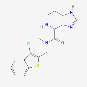 molecular formula C17H17ClN4OS B5578290 N-[(3-chloro-1-benzothien-2-yl)methyl]-N-methyl-4,5,6,7-tetrahydro-1H-imidazo[4,5-c]pyridine-4-carboxamide dihydrochloride 