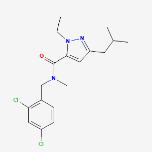 molecular formula C18H23Cl2N3O B5578296 N-(2,4-dichlorobenzyl)-1-ethyl-3-isobutyl-N-methyl-1H-pyrazole-5-carboxamide 