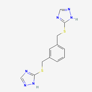 molecular formula C12H12N6S2 B5578304 5,5'-[1,3-phenylenebis(methylenethio)]bis-1H-1,2,4-triazole 