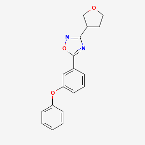 molecular formula C18H16N2O3 B5578336 5-(3-苯氧基苯基)-3-(四氢呋喃-3-基)-1,2,4-恶二唑 