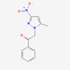molecular formula C12H11N3O3 B5578354 2-(5-methyl-3-nitro-1H-pyrazol-1-yl)-1-phenylethanone CAS No. 5761-57-9