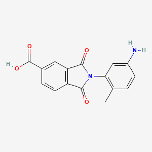 molecular formula C16H12N2O4 B5578361 2-(5-氨基-2-甲基苯基)-1,3-二氧代-5-异吲哚啉羧酸 