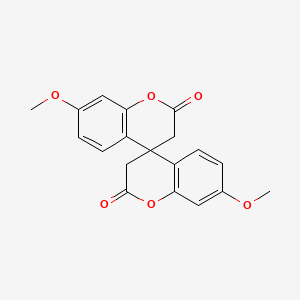 molecular formula C19H16O6 B5578384 7,7'-dimethoxy-4,4'-spirobi[chromene]-2,2'(3H,3'H)-dione 