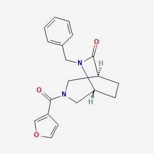 molecular formula C19H20N2O3 B5578402 (1S*,5R*)-6-苄基-3-(3-呋喃酰)-3,6-二氮杂双环[3.2.2]壬烷-7-酮 