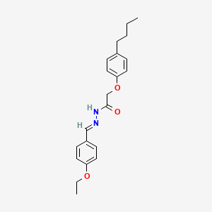 molecular formula C21H26N2O3 B5578439 2-(4-butylphenoxy)-N'-(4-ethoxybenzylidene)acetohydrazide 