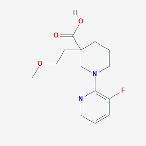 molecular formula C14H19FN2O3 B5578447 1-(3-氟-2-吡啶基)-3-(2-甲氧基乙基)-3-哌啶甲酸 