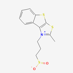 molecular formula C13H13NO2S3 B5578480 3-(2-methyl[1]benzothieno[3,2-d][1,3]thiazol-1-ium-1-yl)-1-propanesulfinate 