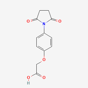 molecular formula C12H11NO5 B5578486 [4-(2,5-二氧代-1-吡咯烷基)苯氧基]乙酸 