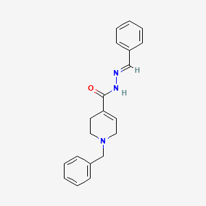 molecular formula C20H21N3O B5578492 1-苄基-N'-亚苄基-1,2,3,6-四氢-4-吡啶甲酰肼 