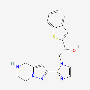 1-(1-benzothien-2-yl)-2-[2-(4,5,6,7-tetrahydropyrazolo[1,5-a]pyrazin-2-yl)-1H-imidazol-1-yl]ethanol dihydrochloride