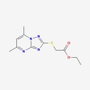 molecular formula C11H14N4O2S B5578504 ethyl [(5,7-dimethyl[1,2,4]triazolo[1,5-a]pyrimidin-2-yl)thio]acetate 