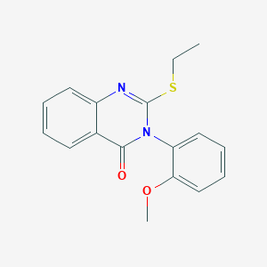 molecular formula C17H16N2O2S B5578519 2-(ethylthio)-3-(2-methoxyphenyl)-4(3H)-quinazolinone 