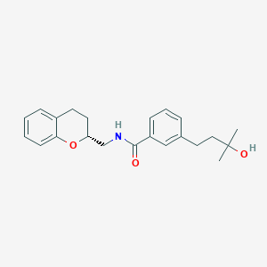molecular formula C22H27NO3 B5578538 N-[(2R)-3,4-二氢-2H-色满-2-基甲基]-3-(3-羟基-3-甲基丁基)苯甲酰胺 