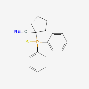molecular formula C18H18NPS B5578542 1-(二苯基硫代次膦酰基)环戊烷甲腈 