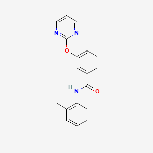 molecular formula C19H17N3O2 B5578643 N-(2,4-dimethylphenyl)-3-(2-pyrimidinyloxy)benzamide 