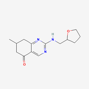 molecular formula C14H19N3O2 B5578651 7-methyl-2-[(tetrahydro-2-furanylmethyl)amino]-7,8-dihydro-5(6H)-quinazolinone 