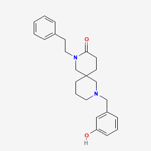 molecular formula C24H30N2O2 B5578664 8-(3-羟基苄基)-2-(2-苯乙基)-2,8-二氮杂螺[5.5]十一烷-3-酮 