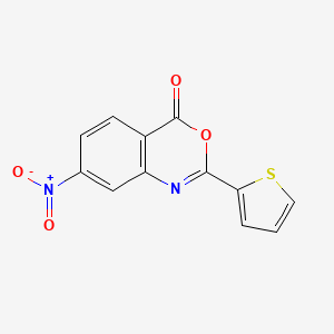 molecular formula C12H6N2O4S B5578671 7-nitro-2-(2-thienyl)-4H-3,1-benzoxazin-4-one 