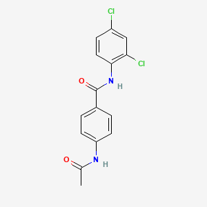 molecular formula C15H12Cl2N2O2 B5578685 4-(acetylamino)-N-(2,4-dichlorophenyl)benzamide 