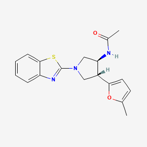 N-[(3S*,4R*)-1-(1,3-benzothiazol-2-yl)-4-(5-methyl-2-furyl)-3-pyrrolidinyl]acetamide