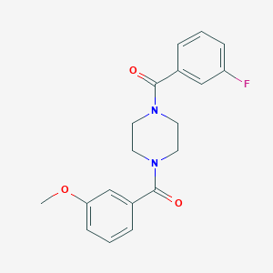 molecular formula C19H19FN2O3 B5578707 1-(3-氟苯甲酰)-4-(3-甲氧基苯甲酰)哌嗪 