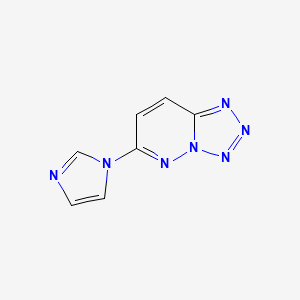molecular formula C7H5N7 B5578735 6-(1H-咪唑-1-基)四唑并[1,5-b]哒嗪 