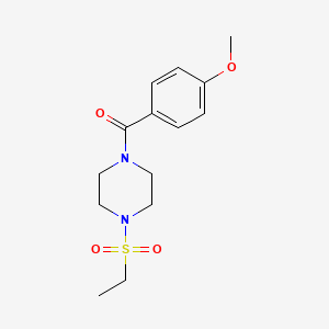molecular formula C14H20N2O4S B5578743 1-(乙磺酰基)-4-(4-甲氧基苯酰基)哌嗪 