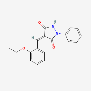 molecular formula C18H16N2O3 B5578748 4-(2-ethoxybenzylidene)-1-phenyl-3,5-pyrazolidinedione 