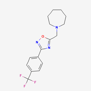 molecular formula C16H18F3N3O B5578762 1-({3-[4-(trifluoromethyl)phenyl]-1,2,4-oxadiazol-5-yl}methyl)azepane 