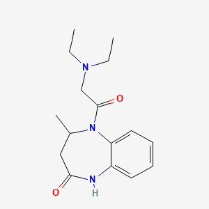 molecular formula C16H23N3O2 B5578774 5-(N,N-二乙基甘氨酰)-4-甲基-1,3,4,5-四氢-2H-1,5-苯并二氮杂卓-2-酮 