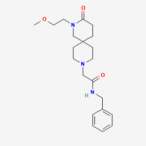 molecular formula C21H31N3O3 B5578784 N-benzyl-2-[2-(2-methoxyethyl)-3-oxo-2,9-diazaspiro[5.5]undec-9-yl]acetamide 