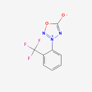 molecular formula C8H4F3N3O2 B5578794 3-[2-(三氟甲基)苯基]-1,2,3,4-恶二唑-3-鎓-5-醇盐 