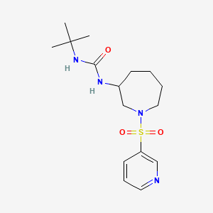 molecular formula C16H26N4O3S B5578798 N-(tert-butyl)-N'-[1-(pyridin-3-ylsulfonyl)azepan-3-yl]urea 