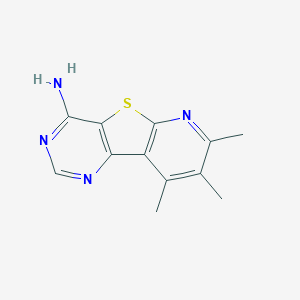 molecular formula C12H12N4S B5578849 7,8,9-三甲基吡啶并[3',2':4,5]噻吩并[3,2-d]嘧啶-4-胺 