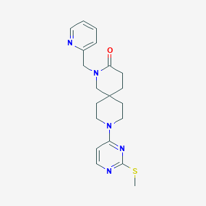 molecular formula C20H25N5OS B5578888 9-[2-(methylthio)pyrimidin-4-yl]-2-(pyridin-2-ylmethyl)-2,9-diazaspiro[5.5]undecan-3-one 