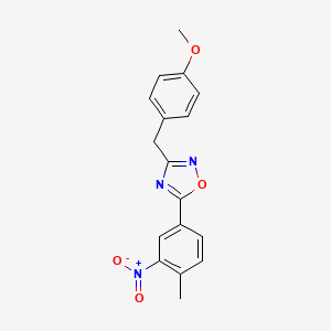 molecular formula C17H15N3O4 B5578954 3-(4-methoxybenzyl)-5-(4-methyl-3-nitrophenyl)-1,2,4-oxadiazole 