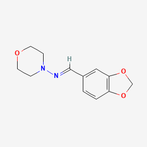 molecular formula C12H14N2O3 B5578965 N-(1,3-benzodioxol-5-ylmethylene)-4-morpholinamine 