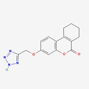 molecular formula C15H14N4O3 B5578993 3-(1H-tetrazol-5-ylmethoxy)-7,8,9,10-tetrahydro-6H-benzo[c]chromen-6-one 