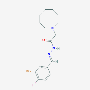 2-(1-azocanyl)-N'-(3-bromo-4-fluorobenzylidene)acetohydrazide