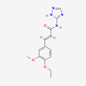 molecular formula C14H16N4O3 B5579022 3-(4-乙氧基-3-甲氧基苯基)-N-4H-1,2,4-三唑-3-基丙烯酰胺 