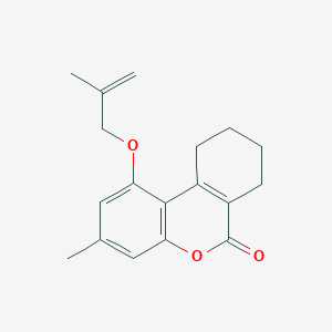 molecular formula C18H20O3 B5579030 3-甲基-1-[(2-甲基-2-丙烯-1-基)氧基]-7,8,9,10-四氢-6H-苯并[c]色烯-6-酮 