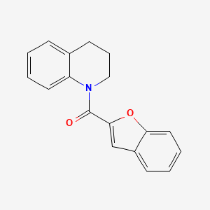 molecular formula C18H15NO2 B5579035 1-(1-benzofuran-2-ylcarbonyl)-1,2,3,4-tetrahydroquinoline 