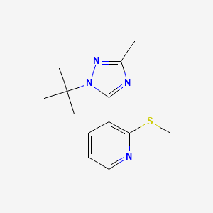 molecular formula C13H18N4S B5579043 3-(1-tert-butyl-3-methyl-1H-1,2,4-triazol-5-yl)-2-(methylthio)pyridine 