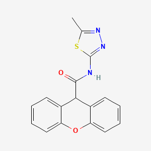 molecular formula C17H13N3O2S B5579072 N-(5-甲基-1,3,4-噻二唑-2-基)-9H-呫吨-9-甲酰胺 