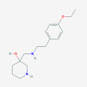 molecular formula C16H26N2O2 B5579094 3-({[2-(4-ethoxyphenyl)ethyl]amino}methyl)-3-piperidinol dihydrochloride 