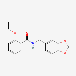 molecular formula C17H17NO4 B5579100 N-(1,3-苯并二氧杂环-5-基甲基)-2-乙氧基苯甲酰胺 