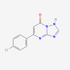 molecular formula C11H7ClN4O B5579121 5-(4-氯苯基)[1,2,4]三唑并[1,5-a]嘧啶-7(4H)-酮 